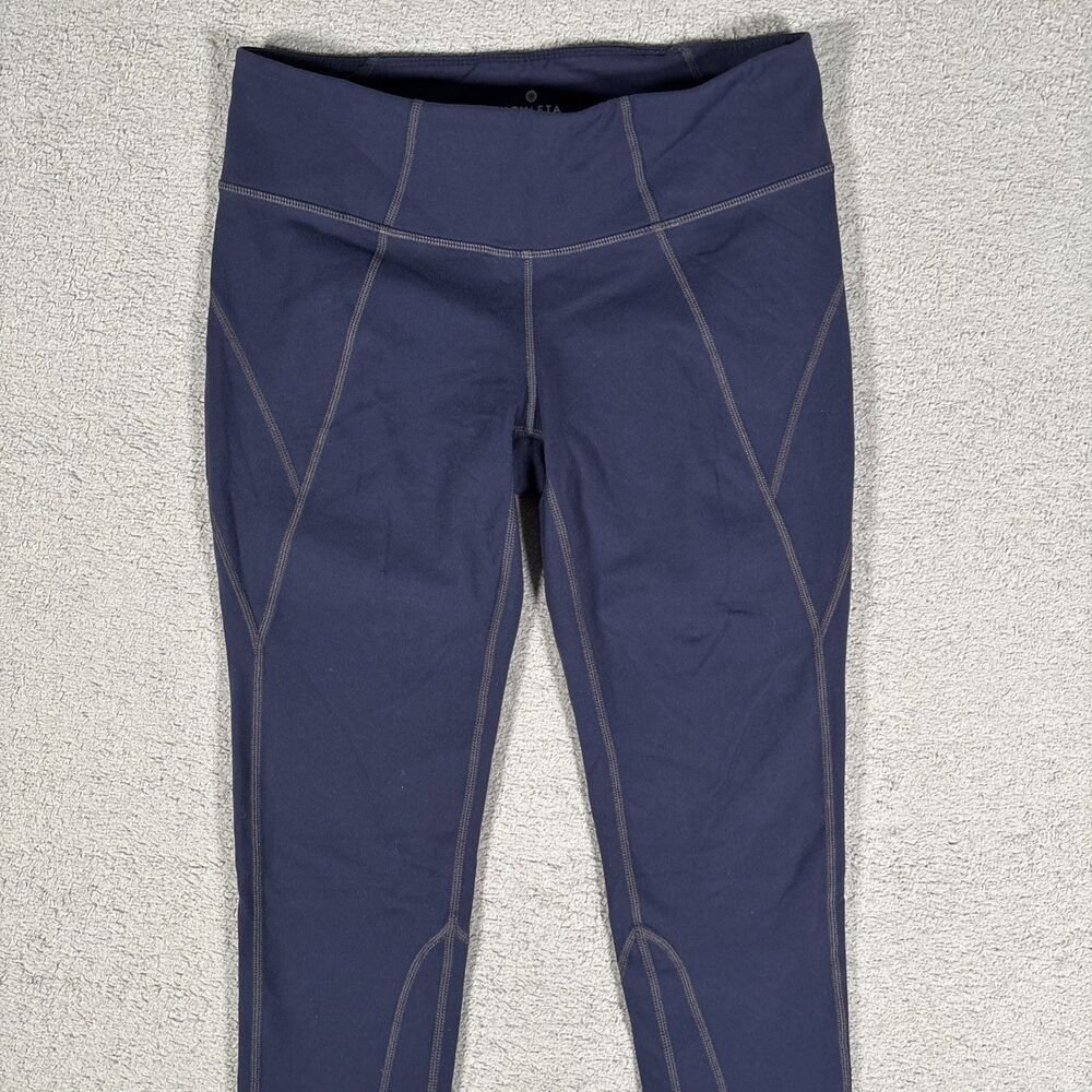 Athleta plié Tight‎ Legging Navy Blue Midrise 929784 Women’s Size Medium - Picture 2 of 13